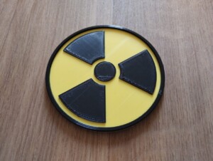 Podtácek - 3D ATOM - Modro-žlutá