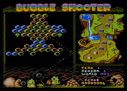 Bubble Shooter, klon Puzzle Bobble pro osmibity Atari