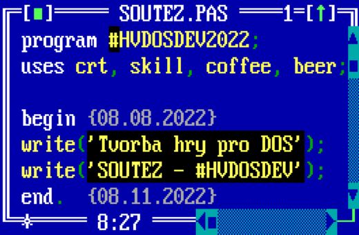 Soutěž >> tvorba hry pro DOS >> #hvdosdev 2022