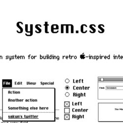 System.css, GUI webových aplikací v MacOS stylu