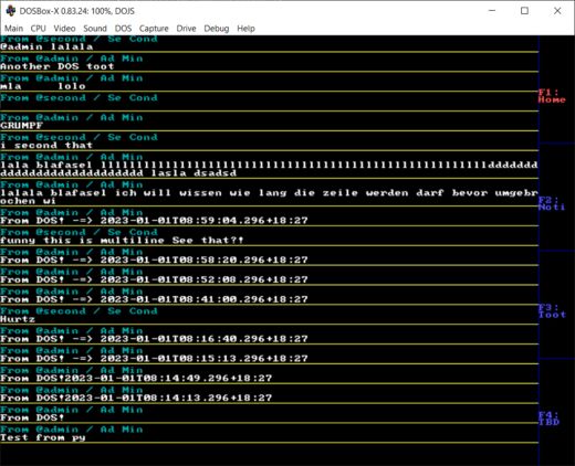 DOStodon, Mastodon klient pro DOS