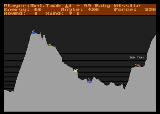 Scorch, klon Scorched Earth pro Atari 800