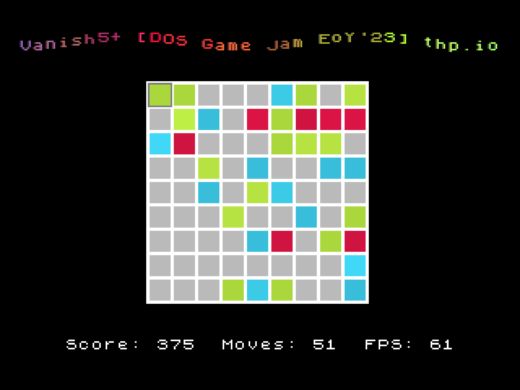 Vanish5+, puzzle novinka pro DOS