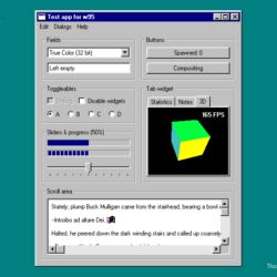 w95, framework pro tvorbu webových aplikací ve stylu Windows 95