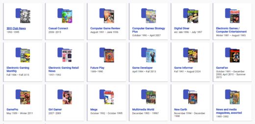 Navštivte digitální knihovnu se starými herními magazíny