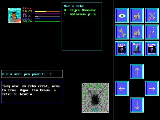 Snímek ze hry Adventure In The Dark Chambers