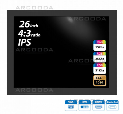 Hledáte náhradu CRT do arkádového automatu? Mrkněte na nabídku LCD Arcooda