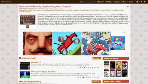 OldGames.sk v novém designu