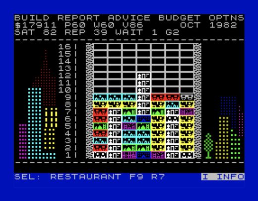TOWER 48, nápodoba SimTower pro ZX Spectrum