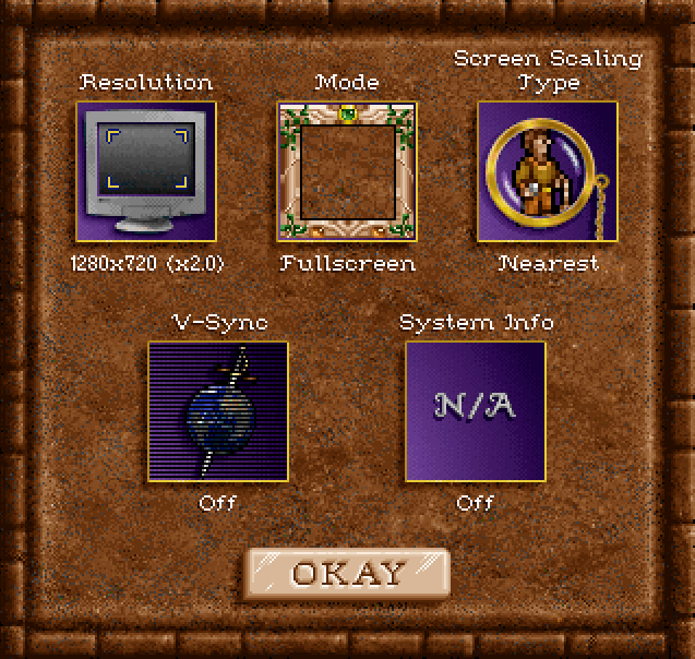 fHeroes2 s podporou zmeny škálovania v menu