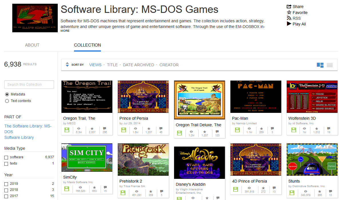 Ďalších 2500 MS-DOS hier pridaných do databáze Internet Archive
