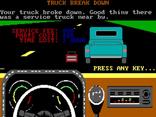 Cross Country Trucking, novinka pro DOS