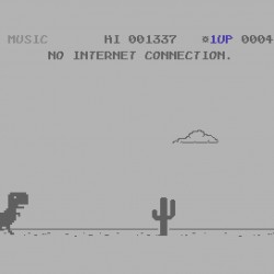 C=Rex Offline, minihra z prohlížeče Chrome v předělávce pro C64