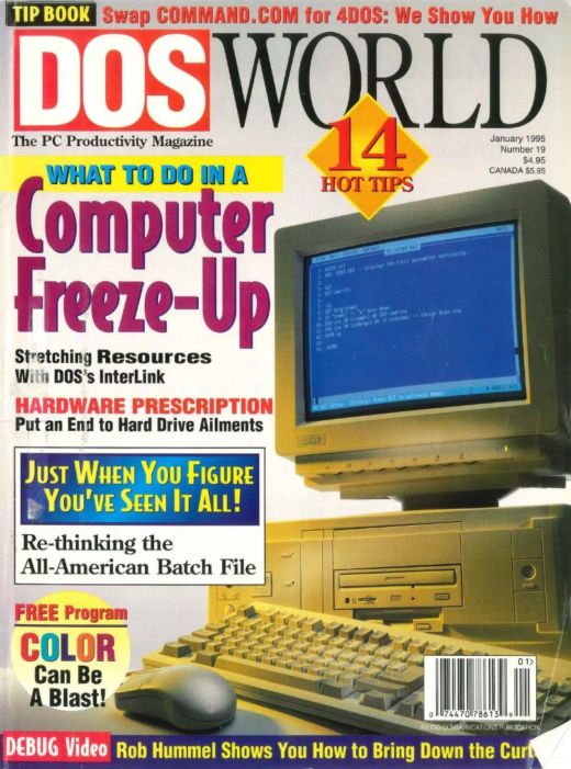 Skeny časopisu DOS World nově na archive.org