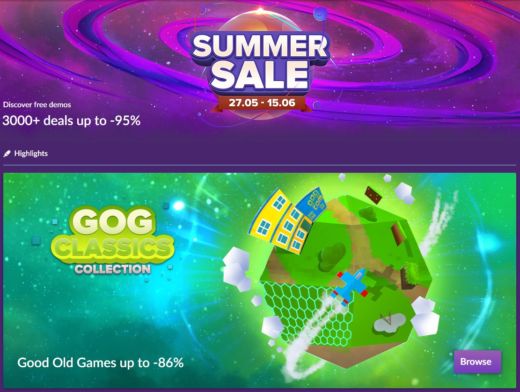 Na GOG přicházejí Letní slevy