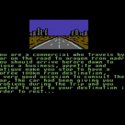 La Carretera, nová textovka pro Commodore 64