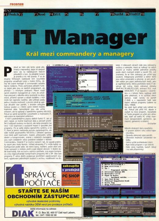 IT Manager, pozapomenutý správce souborů pro DOS?