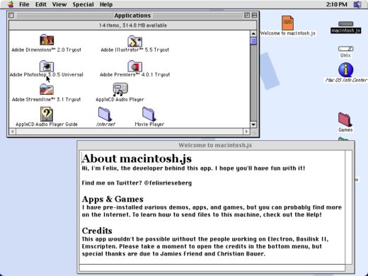 Emulace Macintosh Quadra s Mac OS 8 na pár kliknutí