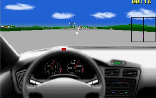 Palubní desky aut z 10 DOSových závodních her