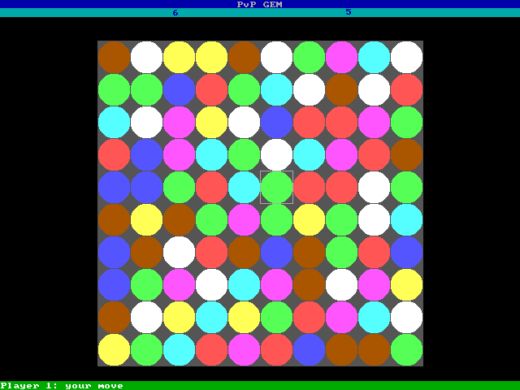Pvpgem, nová „match 3“ pro DOS