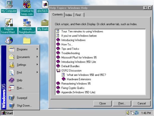 TIP na dlouhé večery: Windows 95D Lite